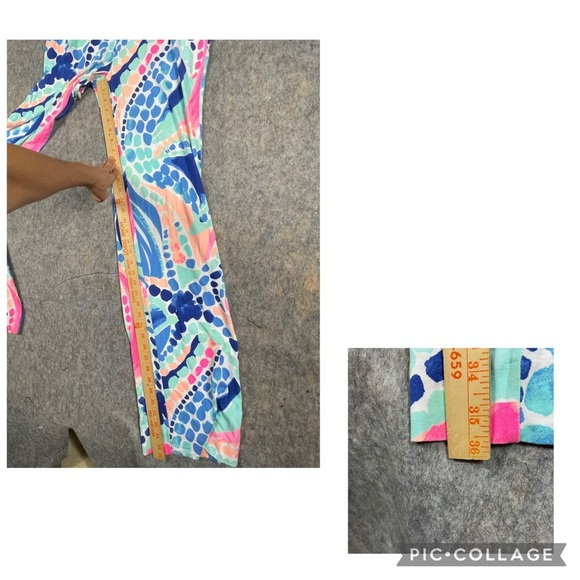 Lilly Pulitzer Georgia May Palazzo Chic Coastal Vacation Preppy Fun Pants - Sz M - Picture 6 of 12